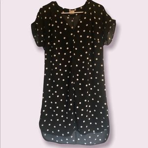 A new day black polka dot dress - size small